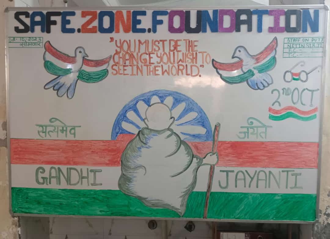 Additional real photo from Safe Zone Foundation showing an information detail from the centre